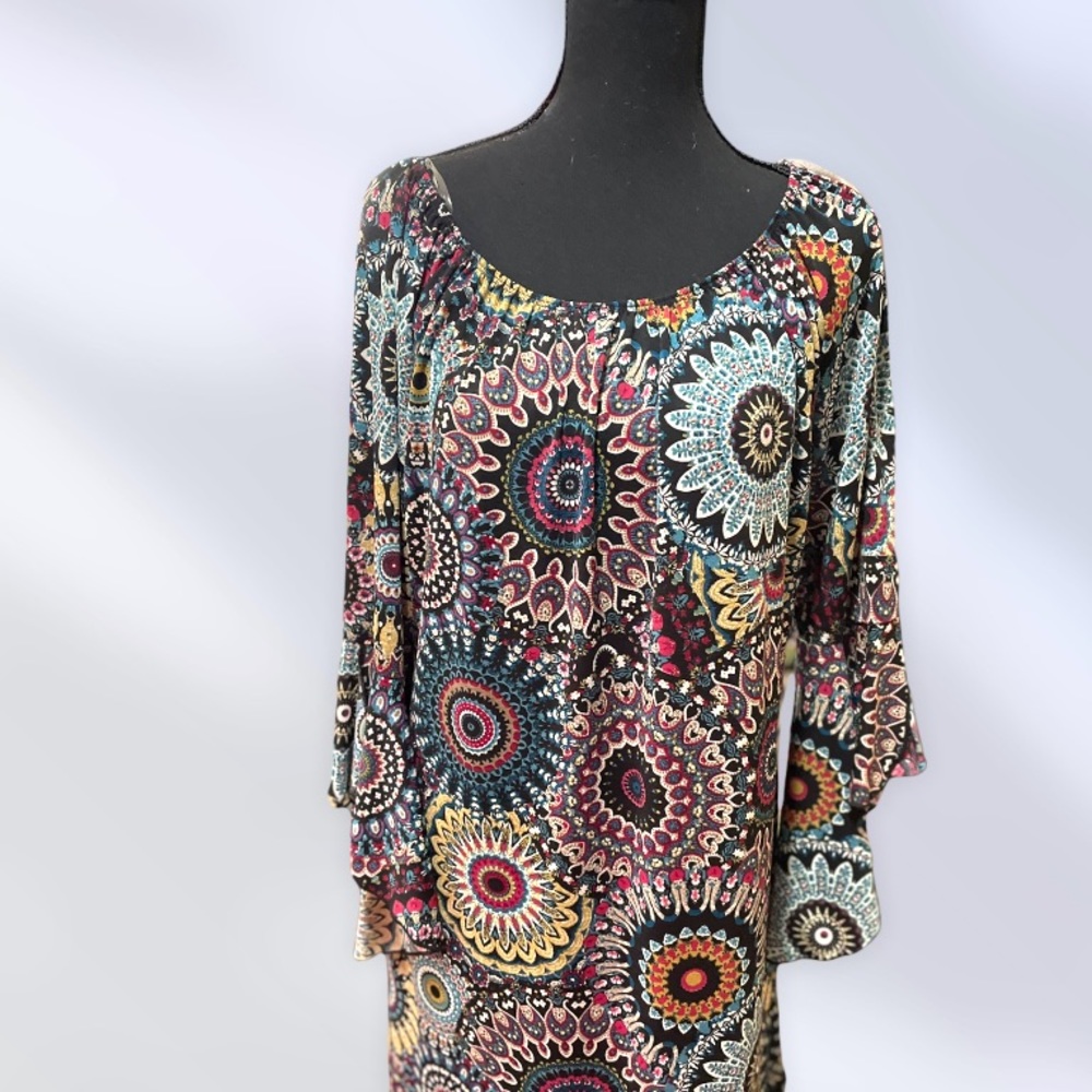 Honey me  floral flare sleeve dress